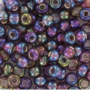 Miyuki seed beads 6/0 - Silverlined ab dark smoky amethyst 6-1013